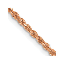 Load image into Gallery viewer, 14k Rose Gold 1.75mm D/C Rope with Lobster Clasp Chain
