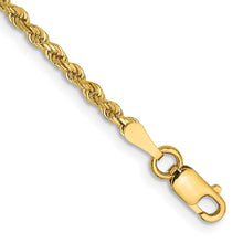 Load image into Gallery viewer, 14k 2mm D/C Rope with Lobster Clasp Chain
