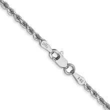 Load image into Gallery viewer, 10k White Gold 2mm Diamond-cut Rope Chain
