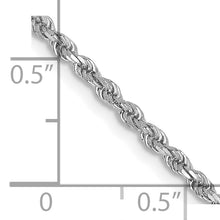 Load image into Gallery viewer, 10k White Gold 2mm Diamond-cut Rope Chain
