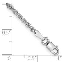 Load image into Gallery viewer, 14k White Gold 2mm D/C Rope with Lobster Clasp Chain
