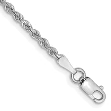 Load image into Gallery viewer, 14k White Gold 2mm D/C Rope with Lobster Clasp Chain
