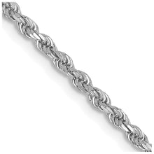 Load image into Gallery viewer, 10k White Gold 2mm Diamond-cut Rope Chain
