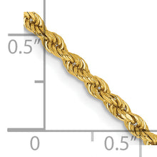 Load image into Gallery viewer, 14k 2.25mm D/C Rope with Lobster Clasp Chain
