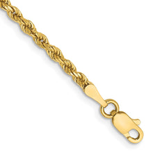 Load image into Gallery viewer, 14k 2.25mm D/C Rope with Lobster Clasp Chain

