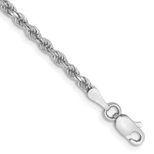 Load image into Gallery viewer, 10k White Gold 2.25mm Diamond-cut Rope Chain
