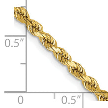 Load image into Gallery viewer, 14k 2.75mm Diamond-cut Rope with Lobster Clasp Chain

