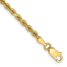 Load image into Gallery viewer, 14k 2.75mm Diamond-cut Rope with Lobster Clasp Chain

