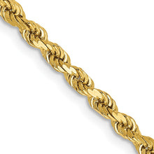 Load image into Gallery viewer, 14k 2.75mm Diamond-cut Rope with Lobster Clasp Chain
