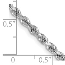 Load image into Gallery viewer, 10k White Gold 2.75mm Diamond-cut Rope Chain
