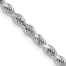 Load image into Gallery viewer, 10k White Gold 2.75mm Diamond-cut Rope Chain
