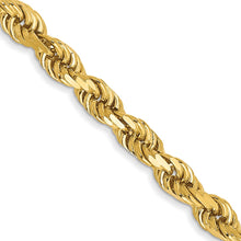 Load image into Gallery viewer, 14k 3mm D/C Rope with Lobster Clasp Chain
