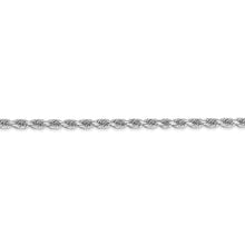 Load image into Gallery viewer, 14k White Gold 3mm D/C Rope with Lobster Clasp Chain
