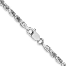 Load image into Gallery viewer, 10k White Gold 3mm Diamond-cut Rope Chain
