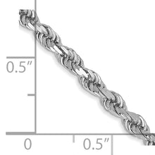 Load image into Gallery viewer, 10k White Gold 3mm Diamond-cut Rope Chain
