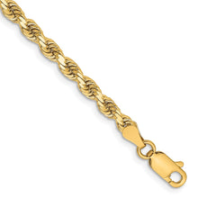 Load image into Gallery viewer, 14k 3.25mm D/C Rope with Lobster Clasp Chain
