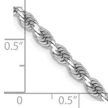 Load image into Gallery viewer, 10k White Gold 3.25mm Diamond-cut Rope Chain
