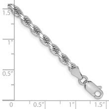 Load image into Gallery viewer, 10k White Gold 3.25mm Diamond-cut Rope Chain
