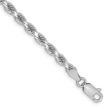 Load image into Gallery viewer, 10k White Gold 3.25mm Diamond-cut Rope Chain
