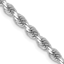 Load image into Gallery viewer, 10k White Gold 3.25mm Diamond-cut Rope Chain
