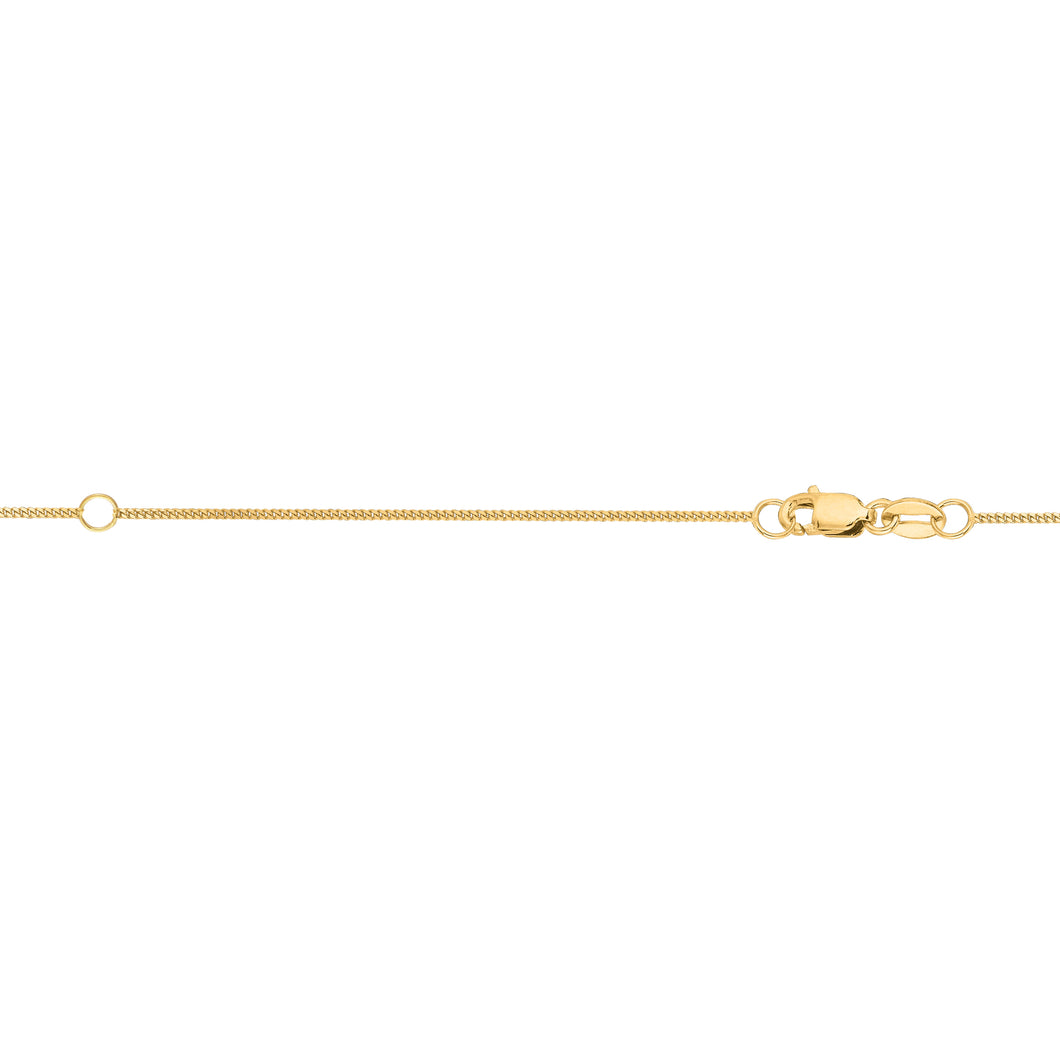 10K Gold 0.85mm Extendable Gourmette Chain