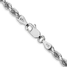 Load image into Gallery viewer, 14k White Gold 3.5mm D/C Rope with Lobster Clasp Chain

