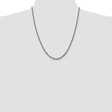 Load image into Gallery viewer, 14k White Gold 3.5mm D/C Rope with Lobster Clasp Chain

