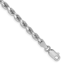 Load image into Gallery viewer, 14k White Gold 3.75mm D/C Rope with Lobster Clasp Chain
