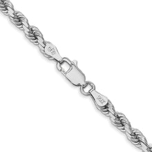Load image into Gallery viewer, 10k White Gold 4mm Diamond-cut Rope Chain
