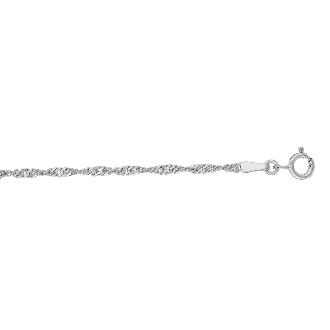 10K Gold 1.8mm Singapore Chain