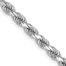 Load image into Gallery viewer, 10k White Gold 4mm Diamond-cut Rope Chain
