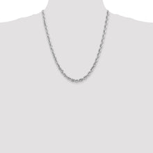 Load image into Gallery viewer, 14k White Gold 5.5mm D/C Rope with Lobster Clasp Chain
