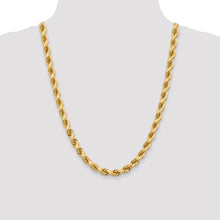 Load image into Gallery viewer, 14K 8mm  D/C Rope with Fancy Lobster Clasp Chain
