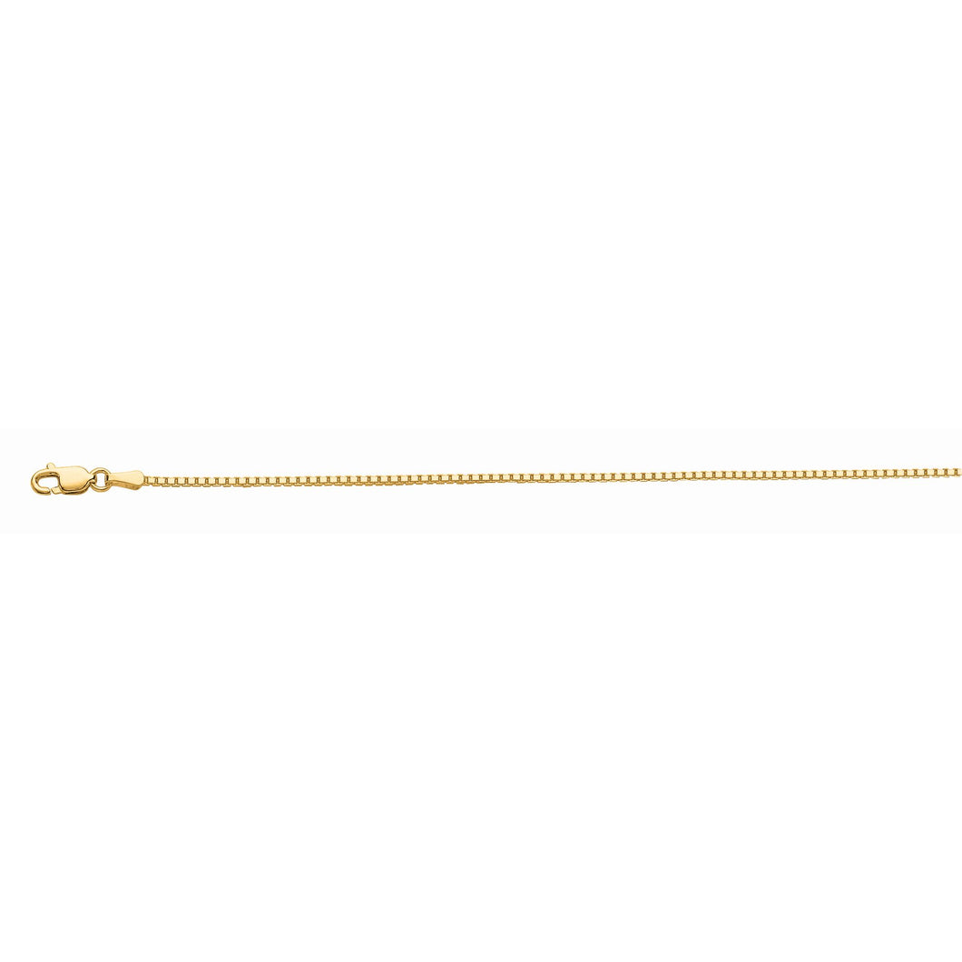 10K Gold 1.2mm Octagonal Box Chain
