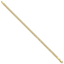Load image into Gallery viewer, 10k 3.35mm Semi-Solid Curb Link Chain
