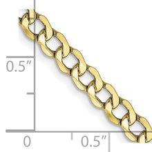 Load image into Gallery viewer, 10k 4.3mm Semi-Solid Curb Link Chain
