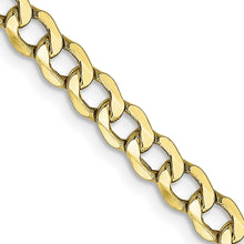 Load image into Gallery viewer, 10k 4.3mm Semi-Solid Curb Link Chain
