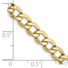 Load image into Gallery viewer, 10k 5.25mm Semi-Solid Curb Link Chain
