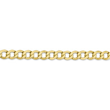 Load image into Gallery viewer, 10k 6.5mm Semi-Solid Curb Link Chain
