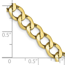 Load image into Gallery viewer, 10k 6.5mm Semi-Solid Curb Link Chain
