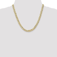 Load image into Gallery viewer, 10k 6.5mm Semi-Solid Curb Link Chain
