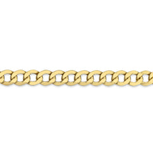 Load image into Gallery viewer, 10k 7mm Semi-Solid Curb Link Chain
