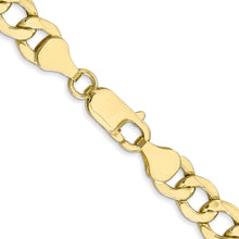 Load image into Gallery viewer, 10k 7mm Semi-Solid Curb Link Chain

