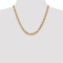 Load image into Gallery viewer, 10k 7mm Semi-Solid Curb Link Chain
