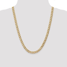 Load image into Gallery viewer, 10k 7mm Semi-Solid Curb Link Chain
