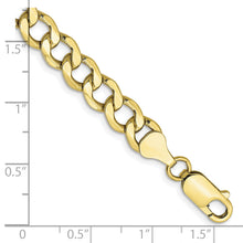 Load image into Gallery viewer, 10k 7mm Semi-Solid Curb Link Chain
