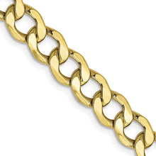 Load image into Gallery viewer, 10k 7mm Semi-Solid Curb Link Chain
