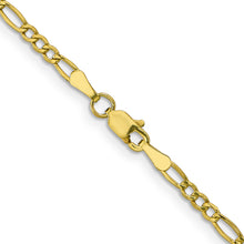 Load image into Gallery viewer, 10k 2.5mm Semi-Solid Figaro Chain
