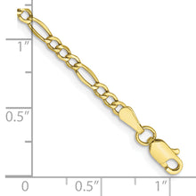 Load image into Gallery viewer, 10k 2.5mm Semi-Solid Figaro Chain
