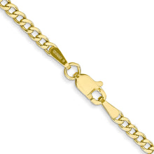 Load image into Gallery viewer, 10k 2.5mm Semi-Solid Curb Link Chain
